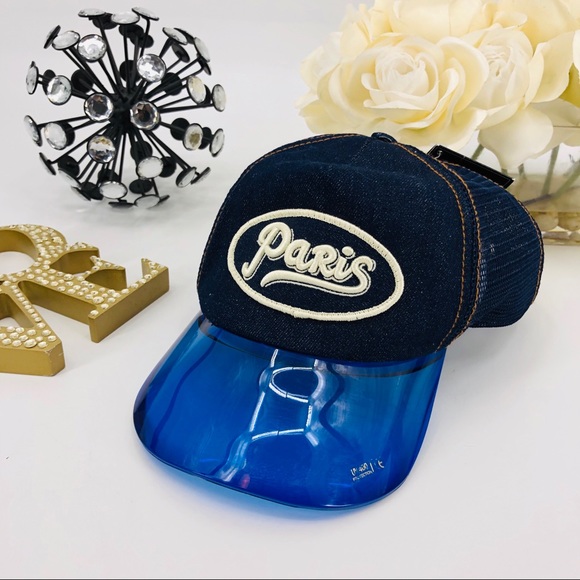 Accessories - Paris Denim Transparent Baseball Cap Hat
